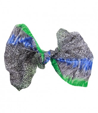 Seidentuch - Mustermix grün