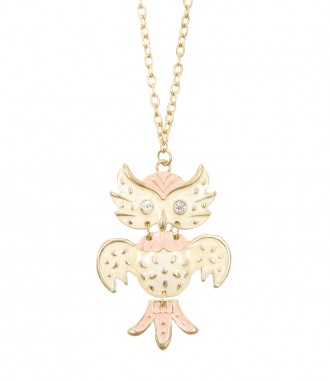 Kette - Eule, creme