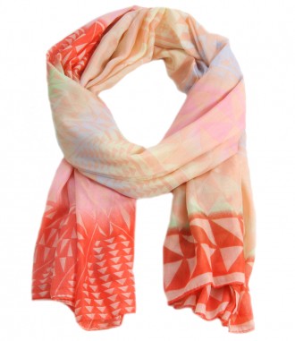 Tuch - Geometrie, apricot