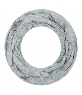 Loop Schal - einfarbig, Rosen, grau