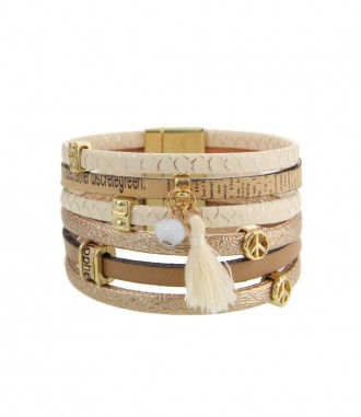 Armband, beige