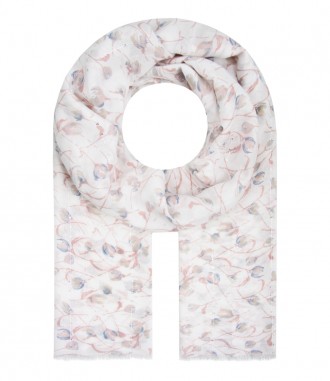 Damen Schal floral, Pailletten, alt rosa