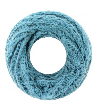 Damen Loop - Zopfmuster, blau