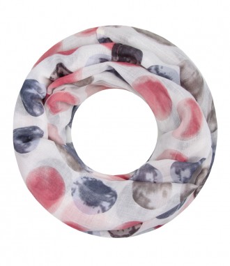 Damen Loop Schal - Punkte, rosa