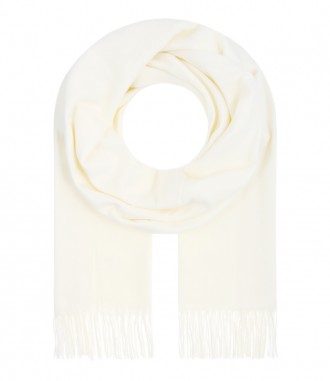 Damen Schal - einfarbiger Winterschal, creme