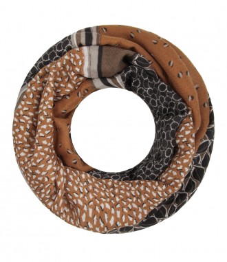 Damen Loop Schal - Muster Mix, braun