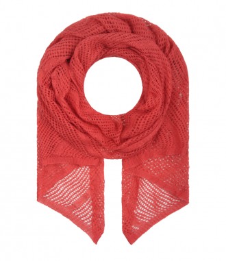 Damen Winterschal - einfarbig, koralle