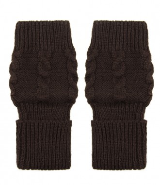 Pulswärmer mit Daumenloch, braun