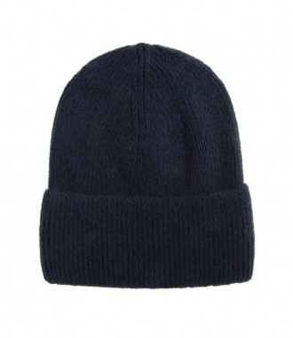 Basic Beanie Mütze - Feinstrick, navy