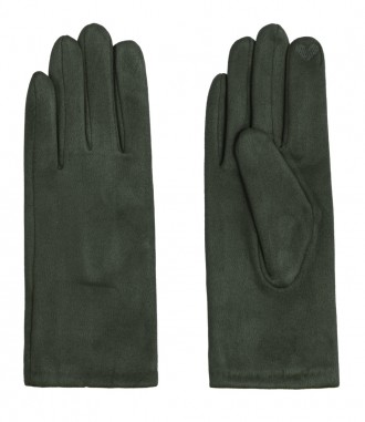 Einfarbige Damen Handschuhe, olive