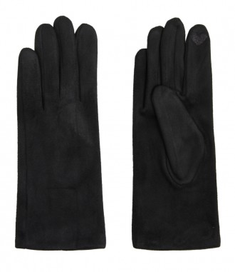 Einfarbige Damen Handschuhe, schwarz