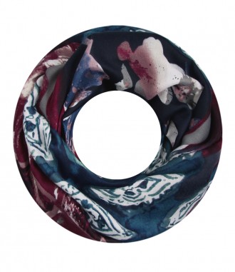 Damen Loop Schal - Muster Mix, blau