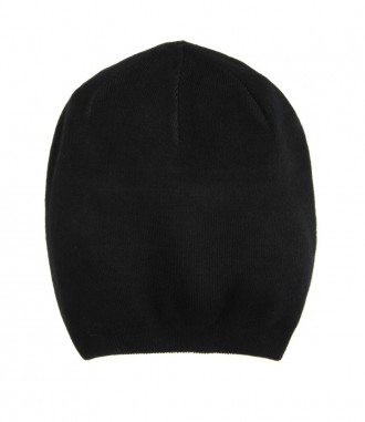 Basic Beanie Mütze - Feinstrick, schwarz