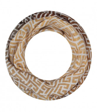 Damen Loop Schal, schmal, braun