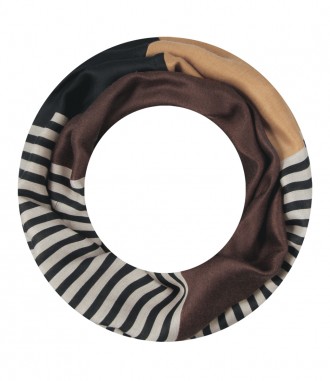 Damen Loop Schal, schmal, braun
