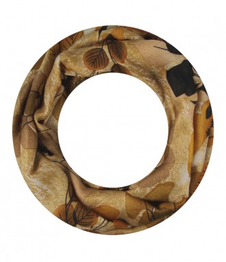 Damen Loop Schal, schmal, gelb