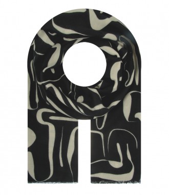 Damen Halstuch, schwarz