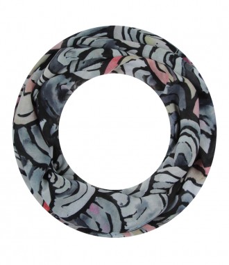 Damen Loop Schal, schwarz
