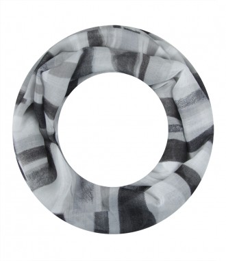 Damen Loop Schal, schmal, schwarz