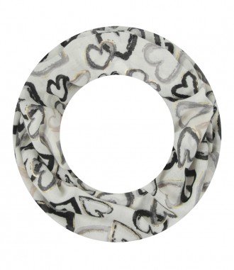 Damen Loop Schal, schmal, schwarz