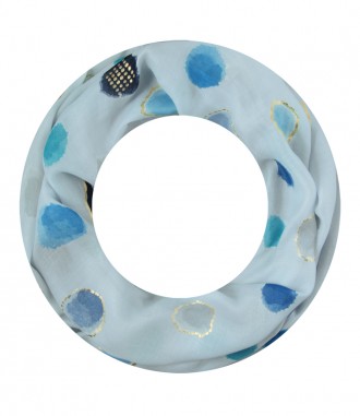 Damen Loop Schal, schmal, blau
