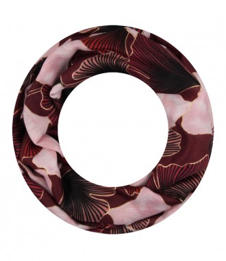 Damen Loop Schal, schmal, rot