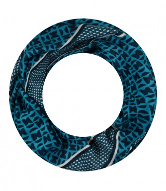 Damen Loop Schal, schmal, blau