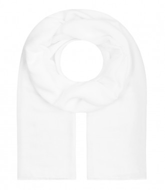 Damen Halstuch, XL - einfarbig, weiß