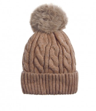 Mütze mit Teddy Innenfutter, taupe