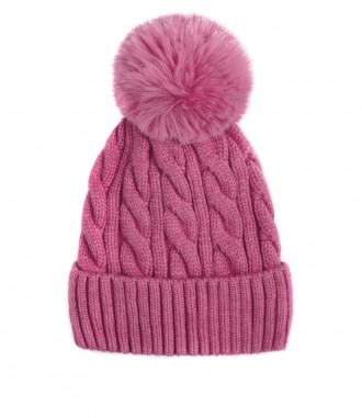 Mütze mit Teddy Innenfutter, pink