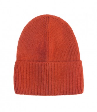 Basic Beanie Mütze - Feinstrick, orange