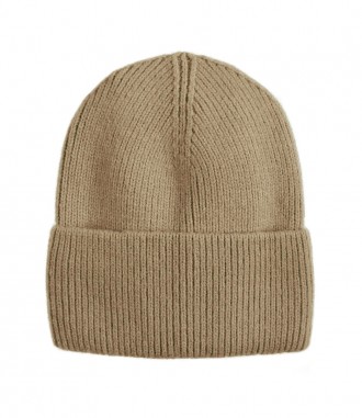 Basic Beanie Mütze - Feinstrick, beige