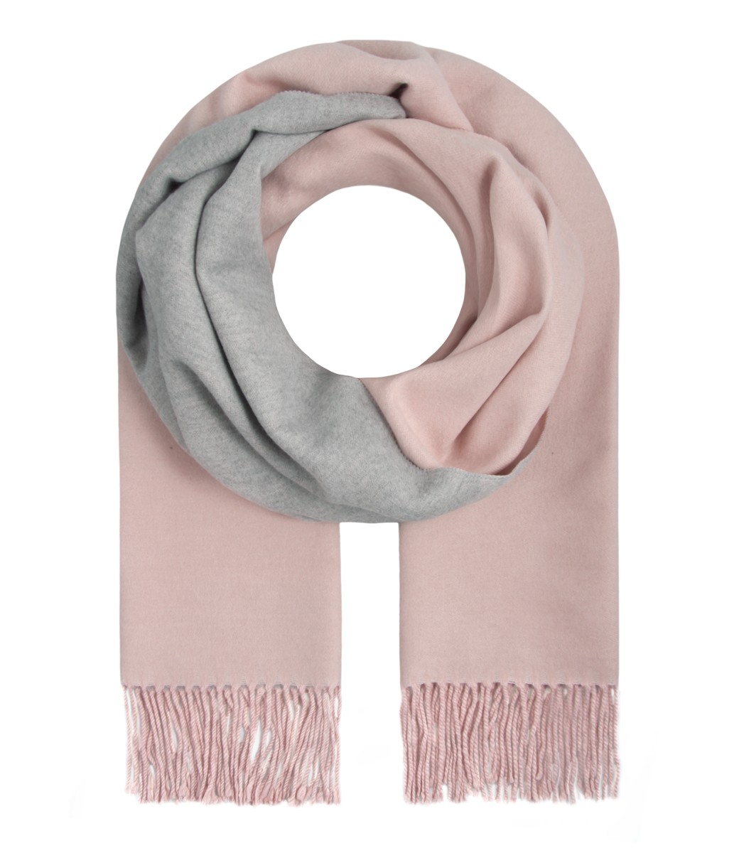 Mode & Beauty Accessoires & Schmuck Halstuch Schal rosa mit Farbverlauf Fransen 180 x 68 cm 