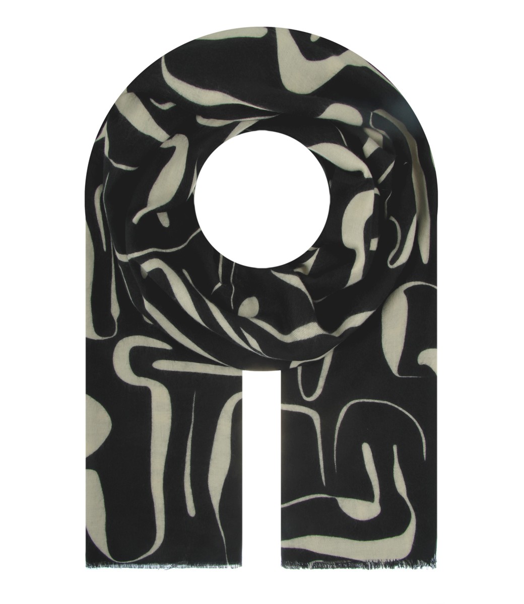 Damen Halstuch, schwarz
