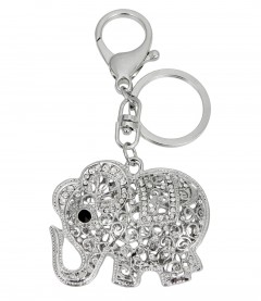 Schlüsselanhänger - Elefant, silber