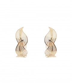 Creolen - Blatt, gold