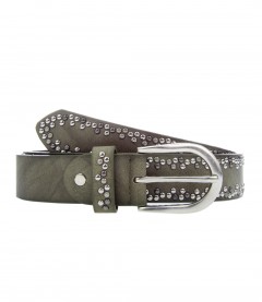 Damen Gürtel Nieten khaki