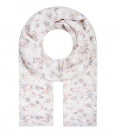 Damen Schal floral, Pailletten, alt rosa