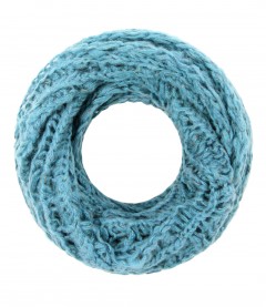 Damen Loop - Zopfmuster, blau