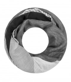 Damen Loop Schal - Streifen Muster, schwarz