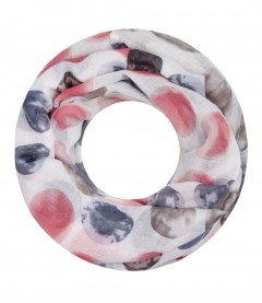 Damen Loop Schal - Punkte, rosa