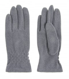 Damen Handschuhe, grau