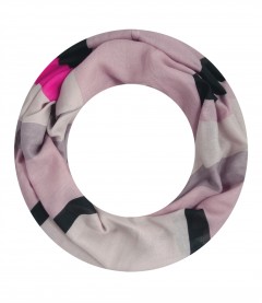 Damen Loop Schal, schmal, rosa