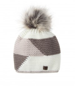 Wintermütze mit Teddy Innenfutter, beige