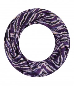Damen Loop Schal, metallic, lila