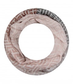 Damen Loop Schal, schmal, rosa
