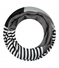 Damen Loop Schal, schmal, schwarz