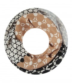 Damen Loop Schal, schwarz
