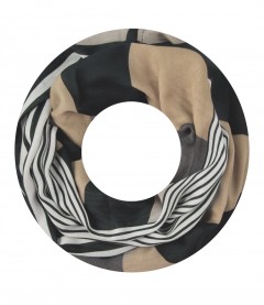 Damen Loop Schal, schwarz
