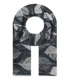 Damen Halstuch, schmal, schwarz